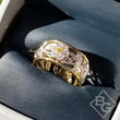 Load image into Gallery viewer, Simon G. Vintage Style Flower Diamond Ring in 18kt Yellow &amp; White Gold
