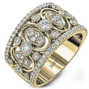 Simon G. Vintage Style Oval Shape Diamond Ring