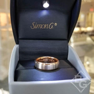 Simon G. White and Rose Two-Tone Men's Wedding Ring