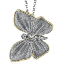 Load image into Gallery viewer, Simon G. White Gold Organic Allure Diamond Butterfly Pendant
