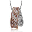 Load image into Gallery viewer, Simon G. White &amp; Rose Gold Crossover Pave Set Diamond Pendant
