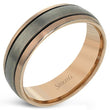 Load image into Gallery viewer, Simon G. White &amp; Rose Two-Tone 7mm Men&#39;s Wedding Band
