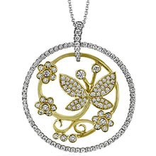 Load image into Gallery viewer, Simon G. Yellow &amp; White Gold Diamond Butterfly Pendant
