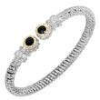 Load image into Gallery viewer, Vahan Sterling Silver &amp; 14K Yellow Gold Black Onyx Bangle Bracelet
