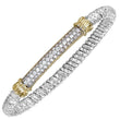 Load image into Gallery viewer, Vahan Sterling Silver &amp; 14K Yellow Gold Diamond Pave Bangle Bracelet
