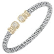 Load image into Gallery viewer, Vahan Sterling Silver &amp; 14K Yellow Gold Diamond Pave &quot;Tiny-Regal&quot; Bangle Bracelet
