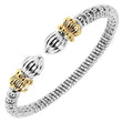Load image into Gallery viewer, Vahan Sterling Silver &amp; 14K Yellow Gold &quot;Finial&quot; Bangle Bracelet
