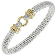 Load image into Gallery viewer, Vahan Sterling Silver &amp; 14K Yellow Gold &quot;Le Cercle&quot; Rope Textured Bangle Bracelet
