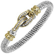 Load image into Gallery viewer, Vahan Sterling Silver &amp; Gold Diamond Buckle Bangle
